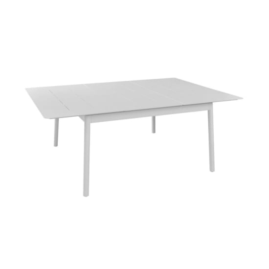 Table de jardin extensible aluminium - Dublin - L.140/200 x l.140 - 8/10 personnes - Blanc