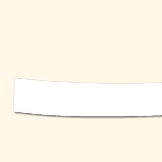 Bande de chant thermoplastique ABS U8681 VL WHITE ALASKA - Ep.0,8 mm / l.23 mm / L.50 m - Non encollée