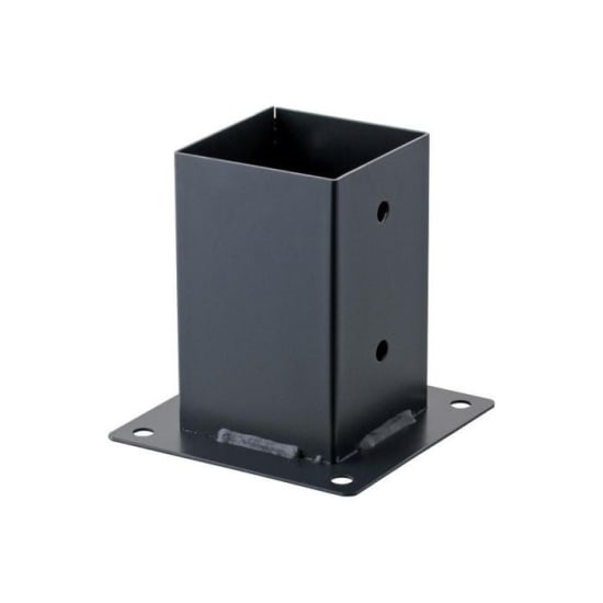 Platine à visser pour poteau bois 90x90 mm - Suki