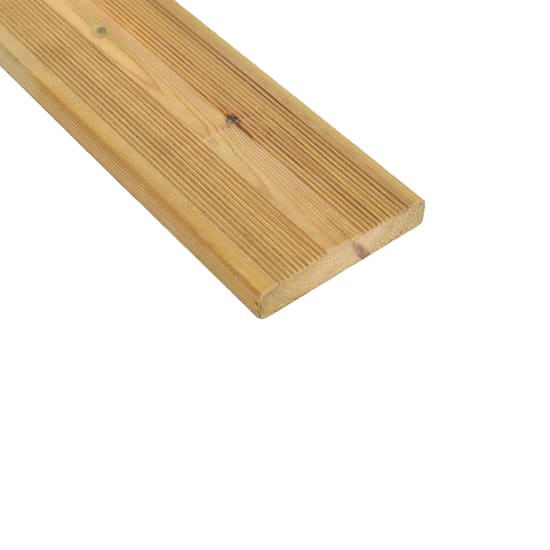 &Eacute;chantillon de terrasse en PIN VERT Stri&eacute; - Largeur 14,5 cm