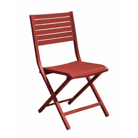 Chaise de jardin pliante Lucca - alu - rouge