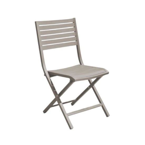 Chaise de jardin pliante aluminium - Lucca creme