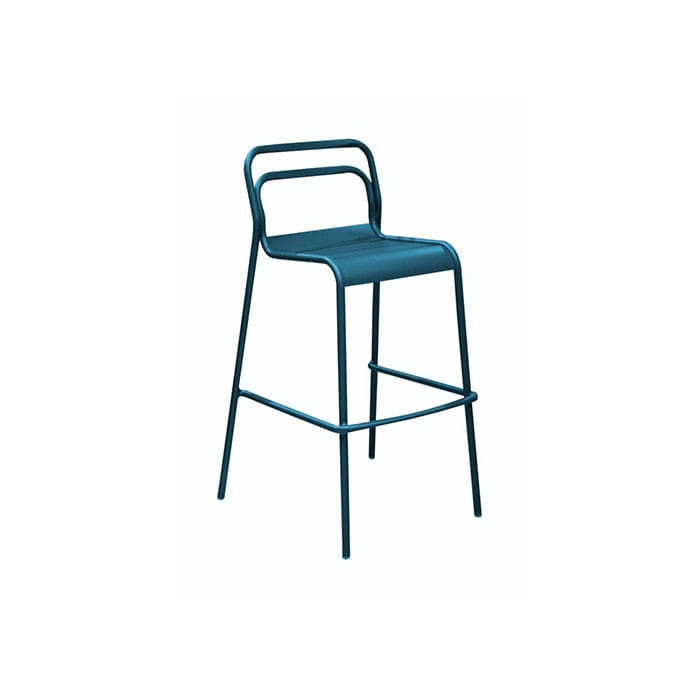 Chaise haute de jardin empilable EOS - alu - bleu nuit