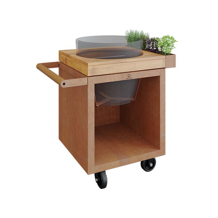 Table Corten Kamado 65 Pro Teck BGE OFYR Table Corten Kamado 65 Pro Teck BGE OFYR