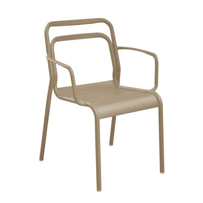 Fauteuil de jardin empilable aluminium - EOS- sand