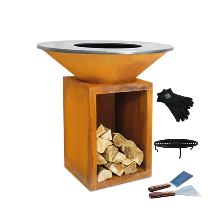 Brasero Plancha OFYR Classic Storage Corten 100 + Box Anniversaire 10 ans Brasero Plancha OFYR Classic Storage Corten 100 + Box Anniversaire 10 ans