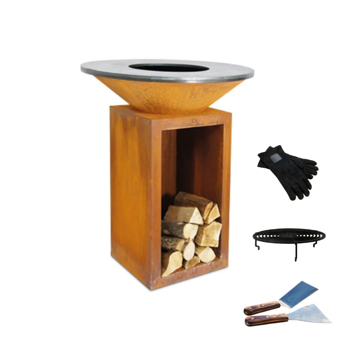 Brasero Plancha OFYR Classic Storage Corten 85 + Box Anniversaire 10 ans Brasero Plancha OFYR Classic Storage Corten 85 + Box Anniversaire 10 ans