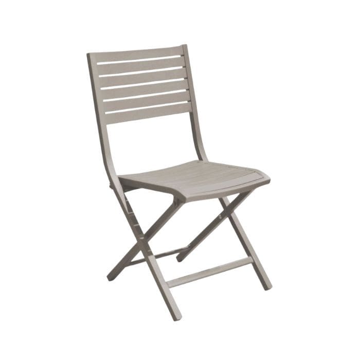 Chaise de jardin pliante aluminium - Lucca creme
