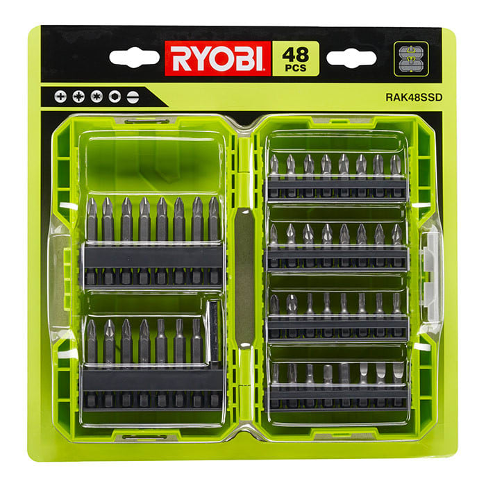Coffret empilable embouts vissage - Porte-embout - 48 accessoires - Ryobi Coffret empilable embouts vissage - Porte-embout - 48 accessoires - Ryobi