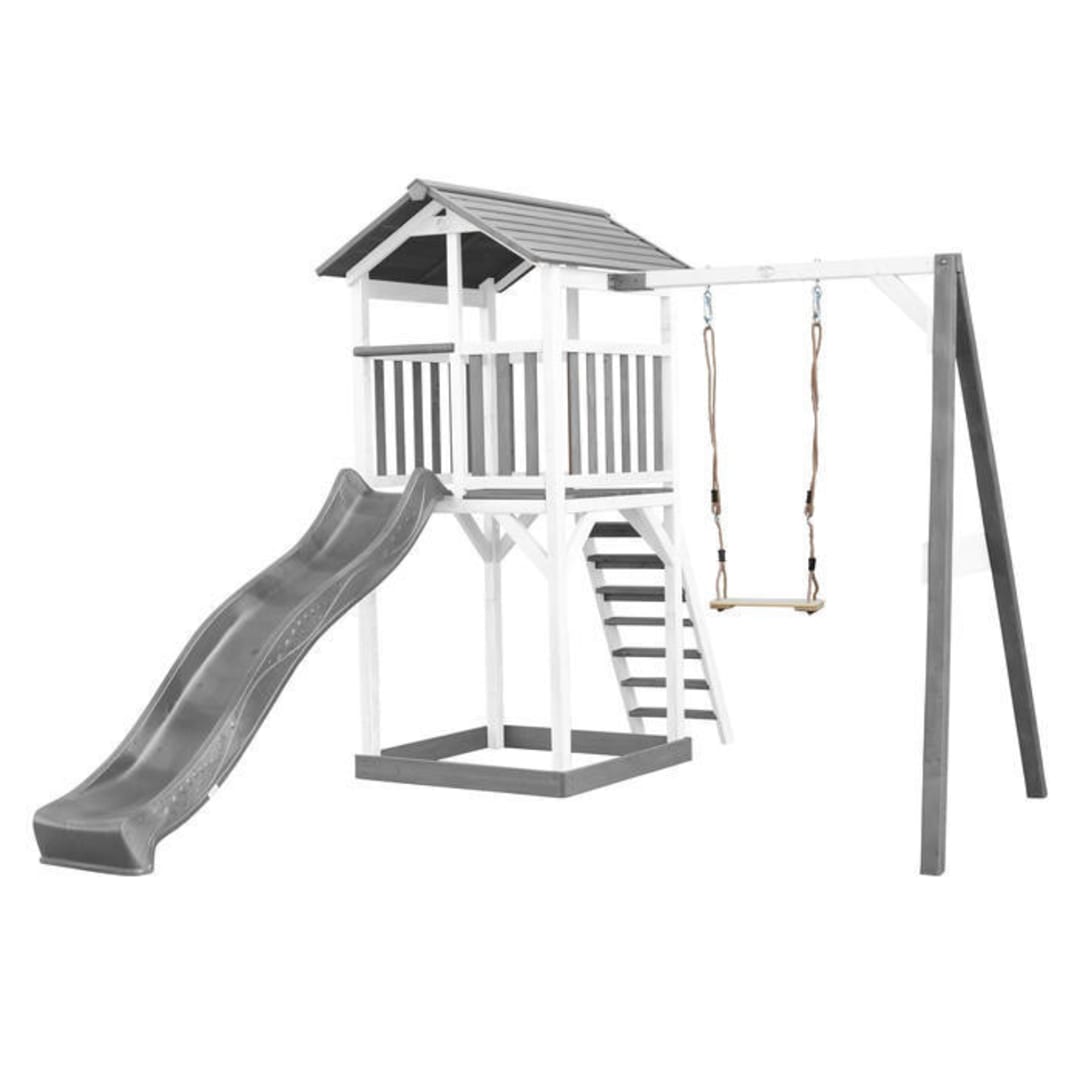 Aire de jeux en bois, Avec balançoire / toboggan / bac de sable / échelle, Maison enfant extérieur Backyard Discovery Buckley Hill