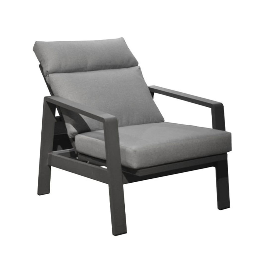 Fauteuil détente de jardin Le Marseille en aluminium et ...