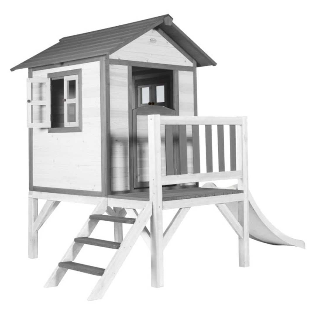 Cabane en Bois pour Enfant avec Toboggan Blanc Lodge XL Axi 3 coloris