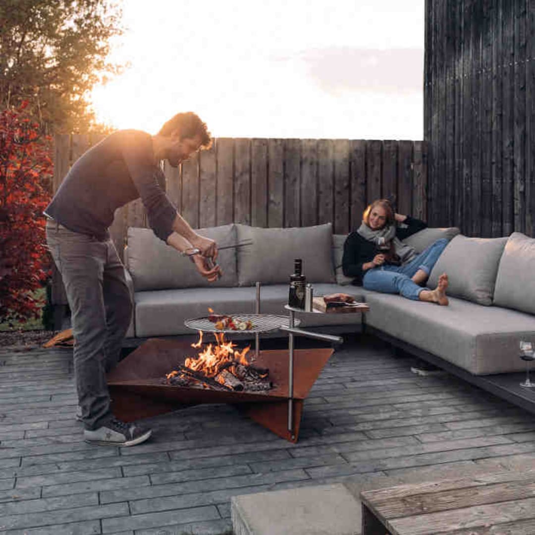 Grille De Cuisson Pour Brasero Bowl 57 - Acier Inoxydable - Demi-cercle - Tiges De 6mm - Accessoire Barbecue