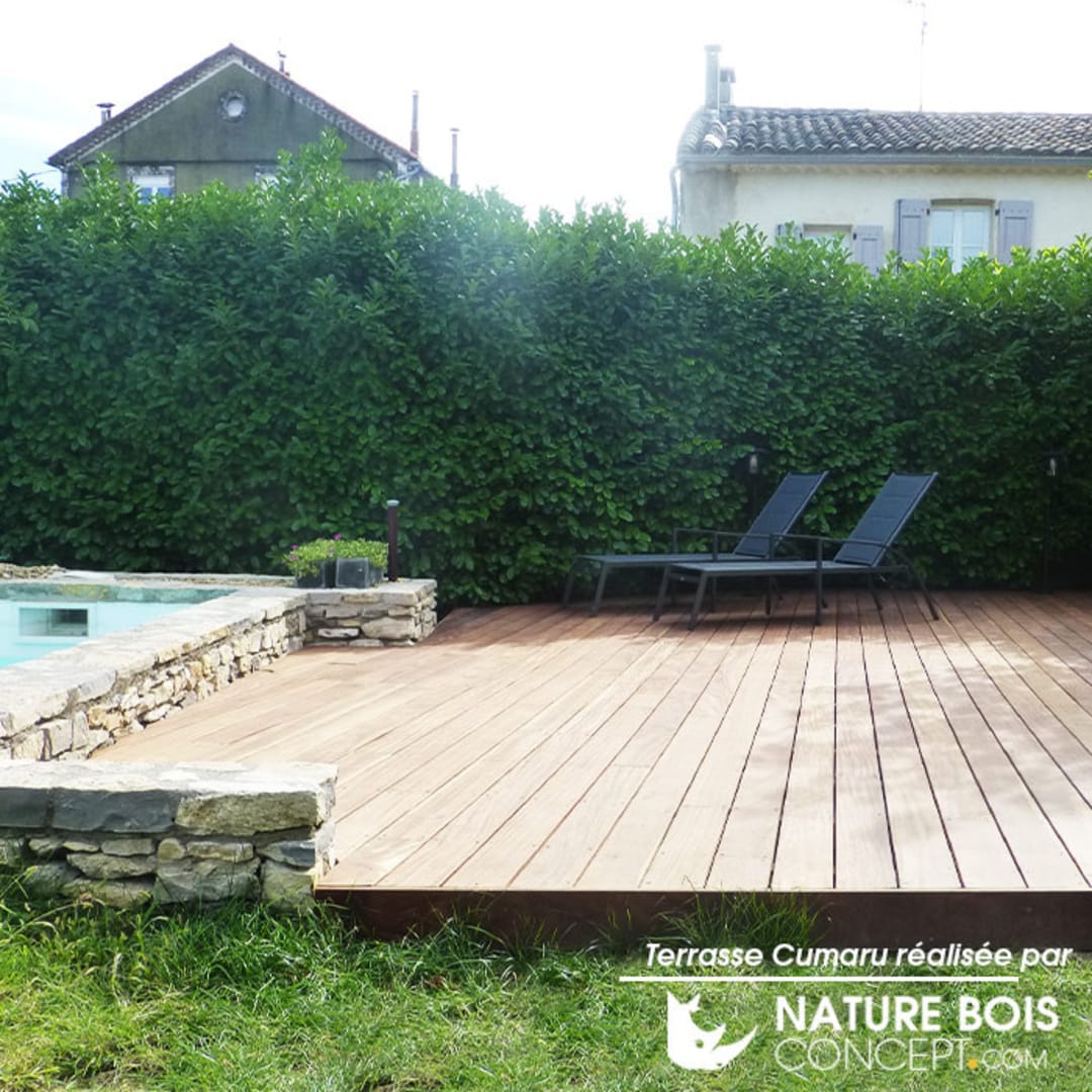 Pack Terrasse Bois Cumaru 5 A 60m2 Lame Lambourde Vis Foret Fraisoir
