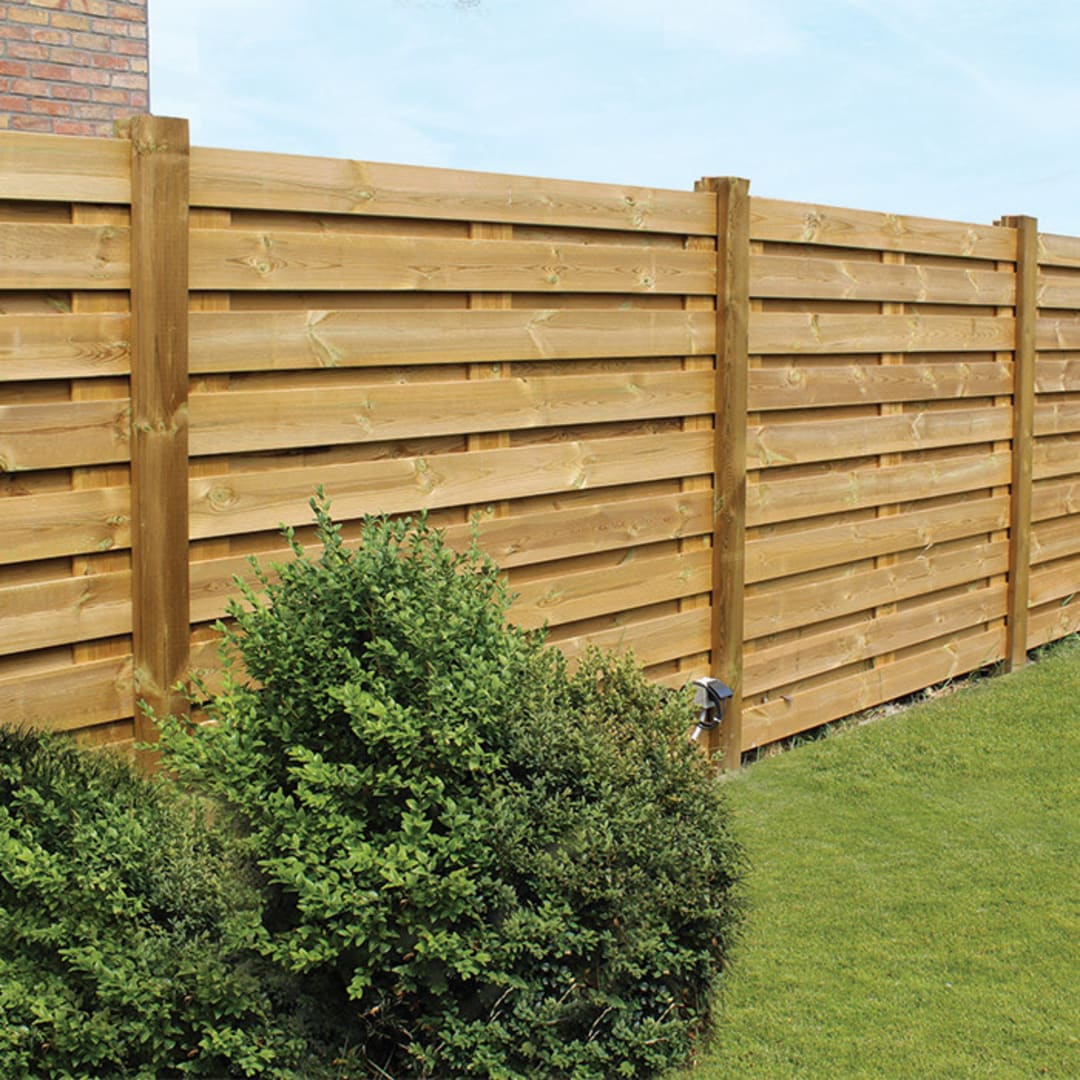 Poteau extrémité avec rainures 36 mm pour clôture et palissade bois