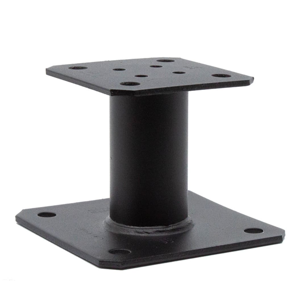 Pied de poteau fixe Platine noire 100 x 100 mm SIMPSON