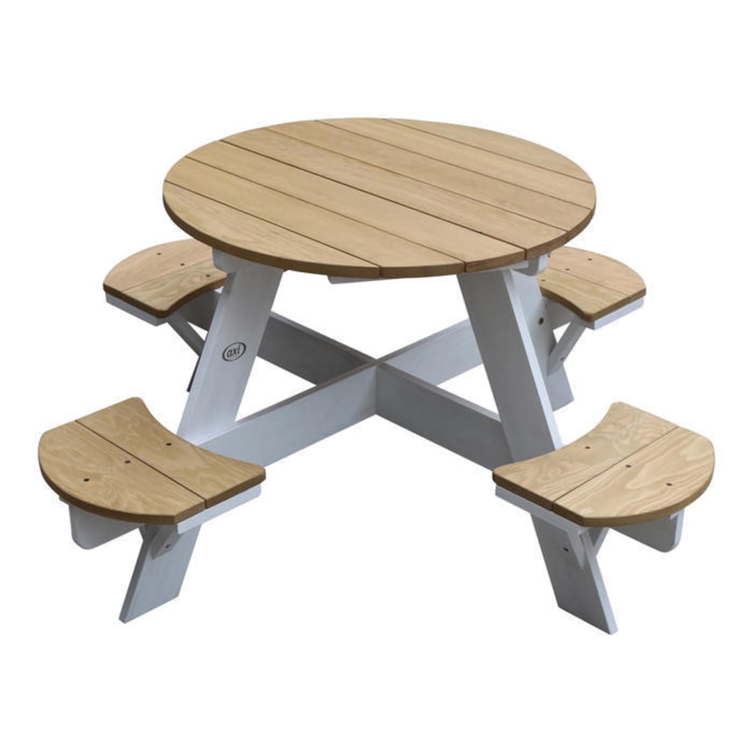 Table Bac à Sable Soulet En Bois Brut – 90x91,5x50 Cm – 4 Enfants – 3-7 Ans – Pin