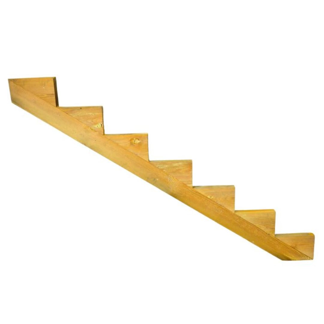 7 Marches D'escalier Antidérapantes 3D - Autocollantes Pour Marches En Bois - Motif Géométrique Marron - Neuf