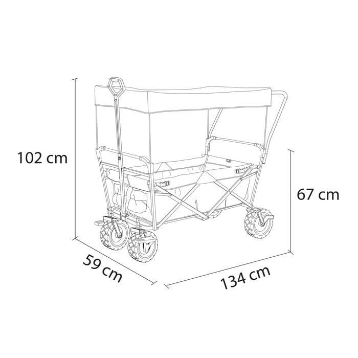 Poignée Pliable Pour Chariot - En Métal Noir, Installation Facile, Pliable Pour Le Rangement