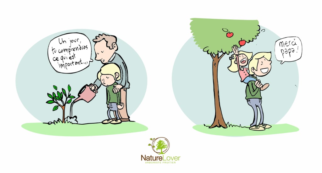 Pourquoi planter un arbre fruitier - Papy Pépin (1) Planter un arbre fruitier pour son enfant
