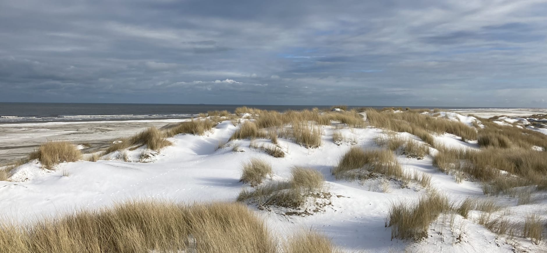 het stranden in de winter