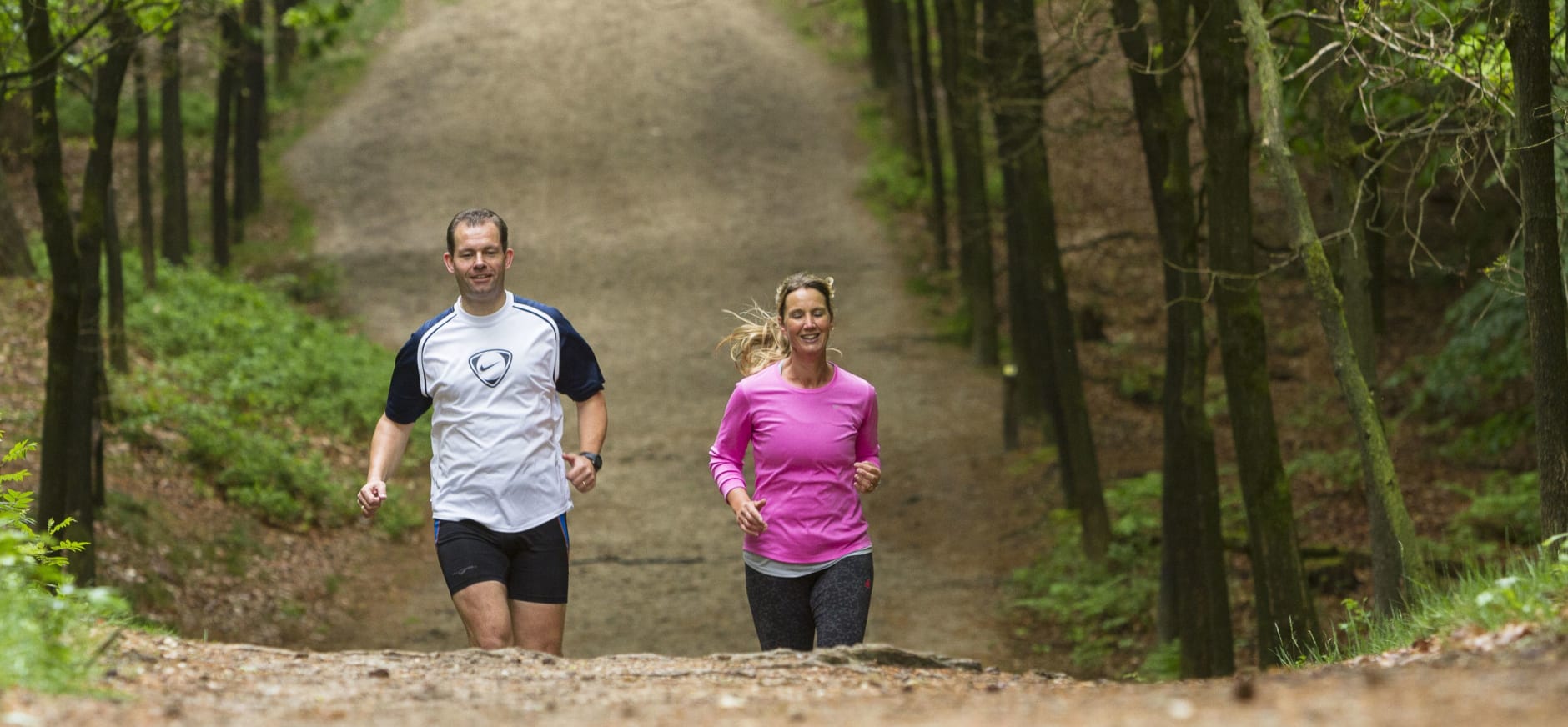 Hardlopers in Nationaal Park Veluwezoom