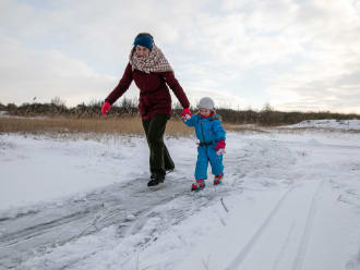 Schaatsen in de duinen