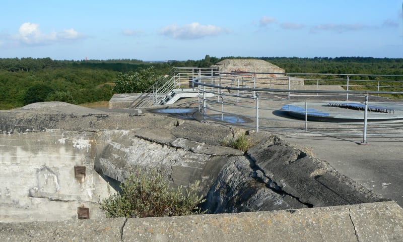 Het dak van de bunker