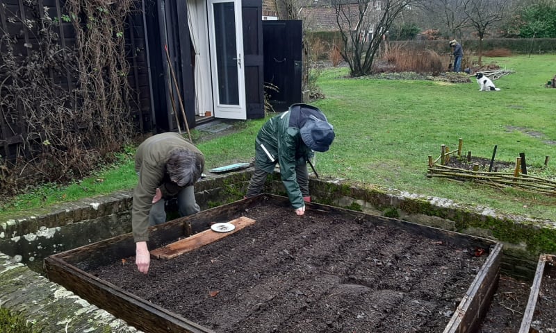 voorjaar in moestuin Velhorst