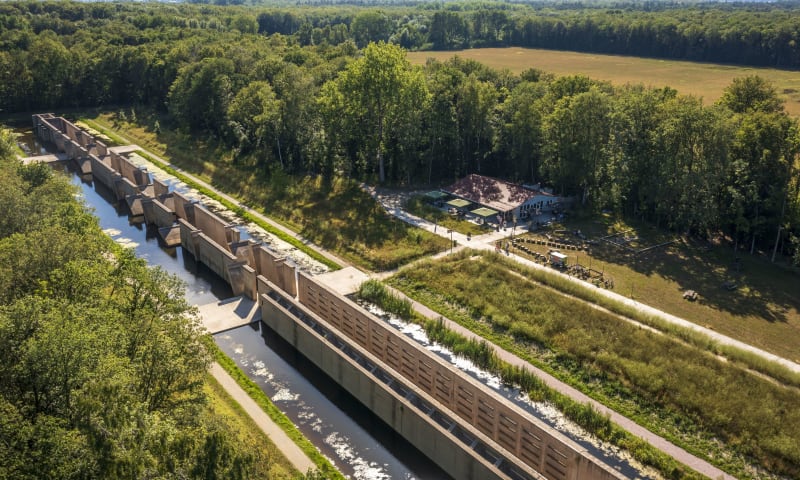 Deltawerken en Het Proeflab van boven