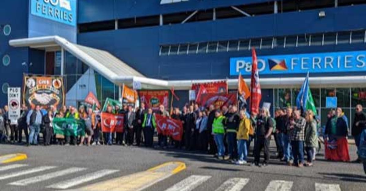 Seize the ships!': protesters demand public ownership of P&O