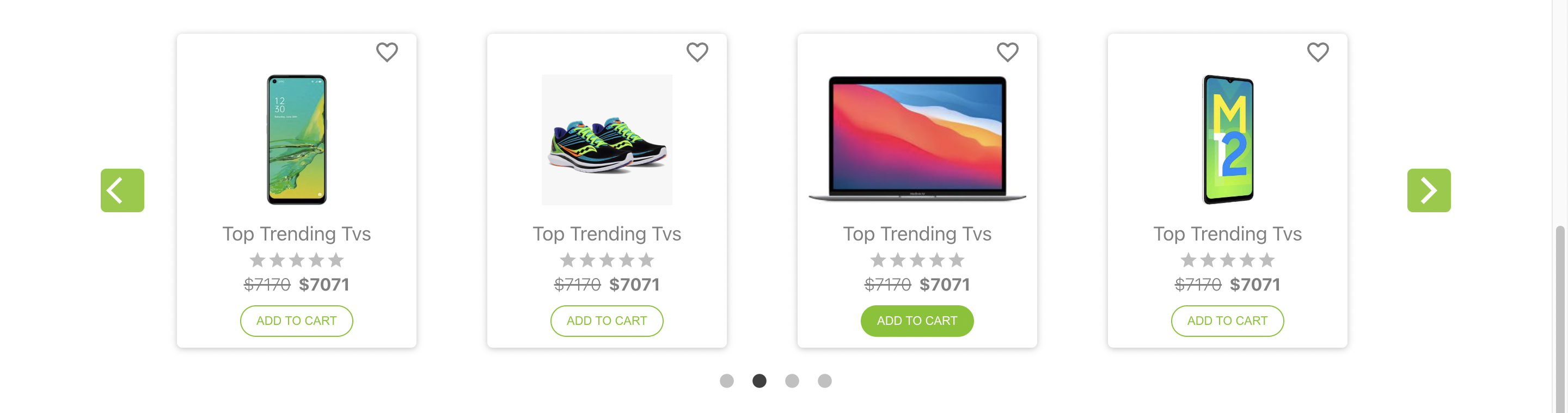 Bootstrap ecommerce product slider