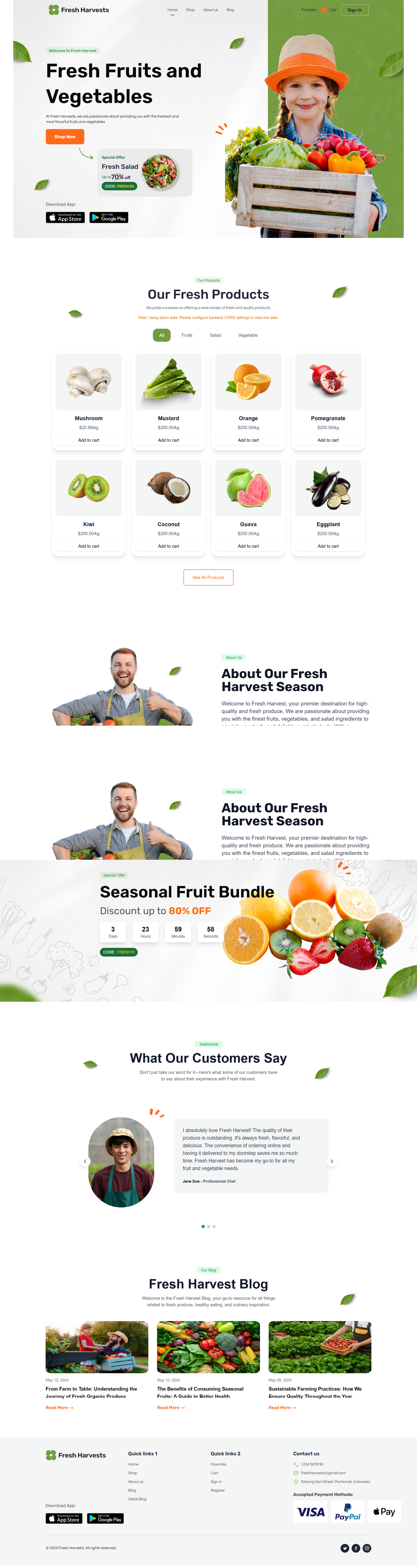 Fresh-Harvests screenshot 1