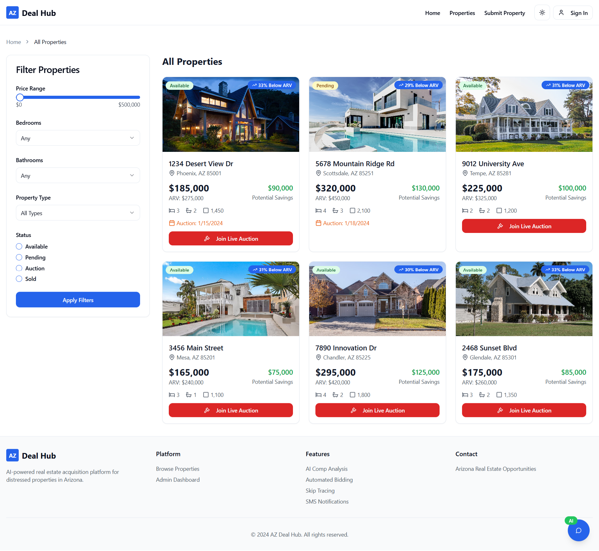 Real Estate Property Live Auction screenshot 2