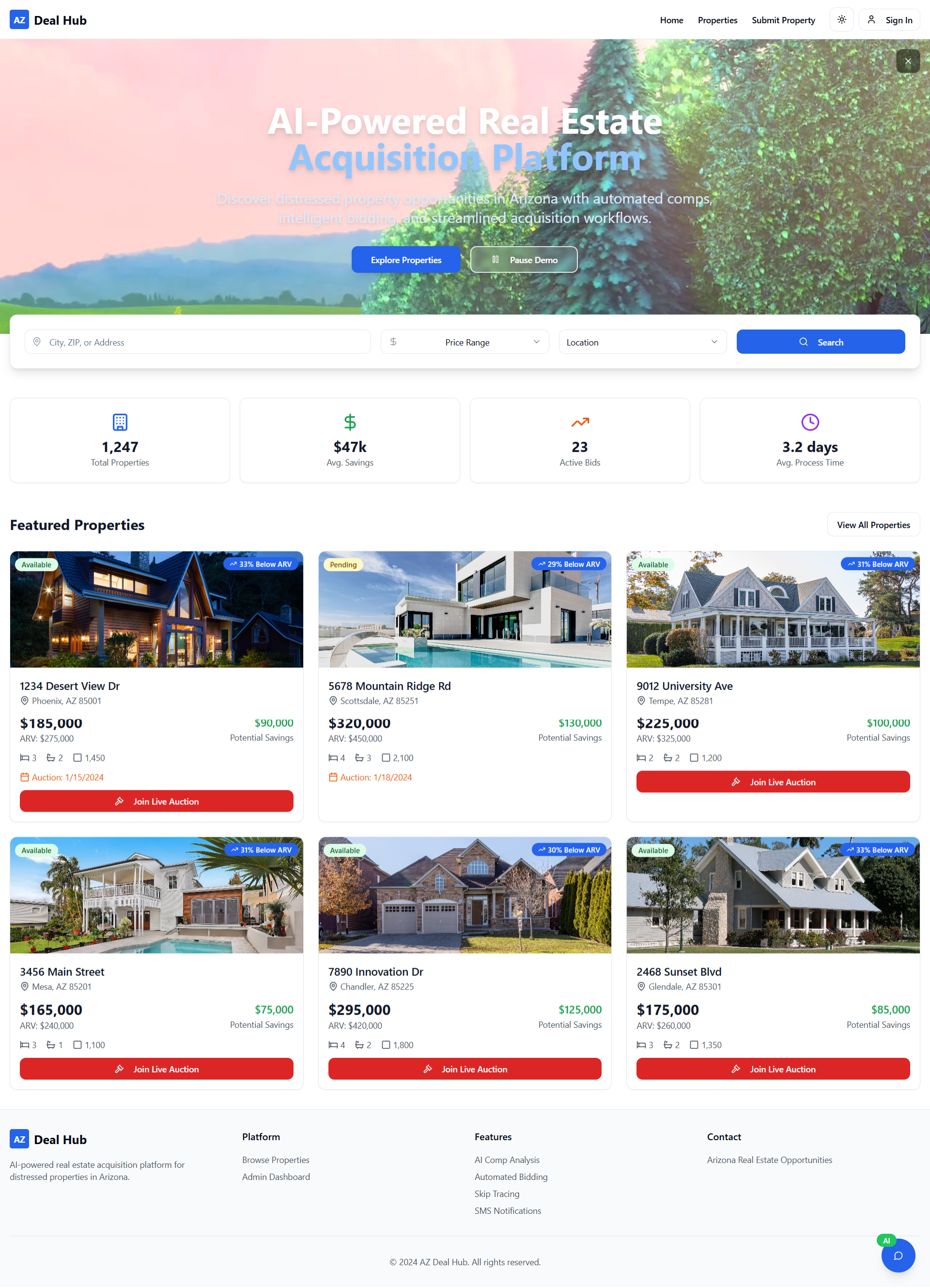 Real Estate Property Live Auction screenshot 1