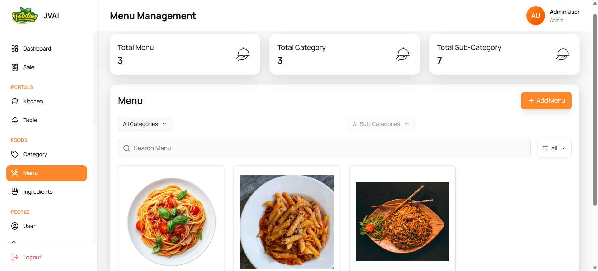 Restaurant Management System screenshot 2