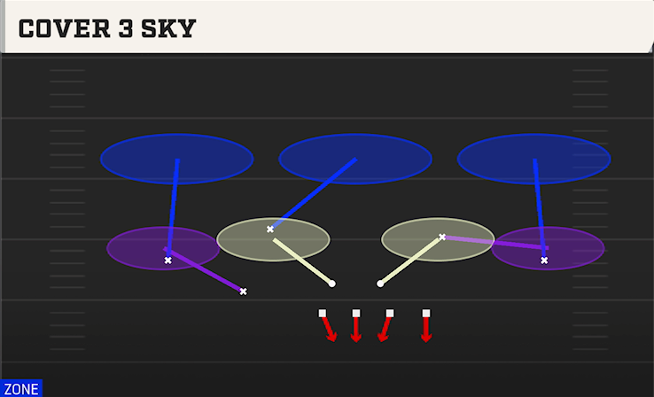 COVER 3 SKY play diagram College Football 27