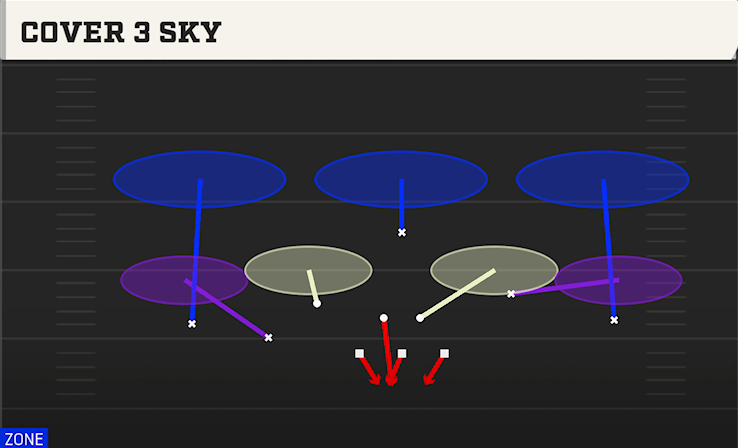 COVER 3 SKY play diagram College Football 27