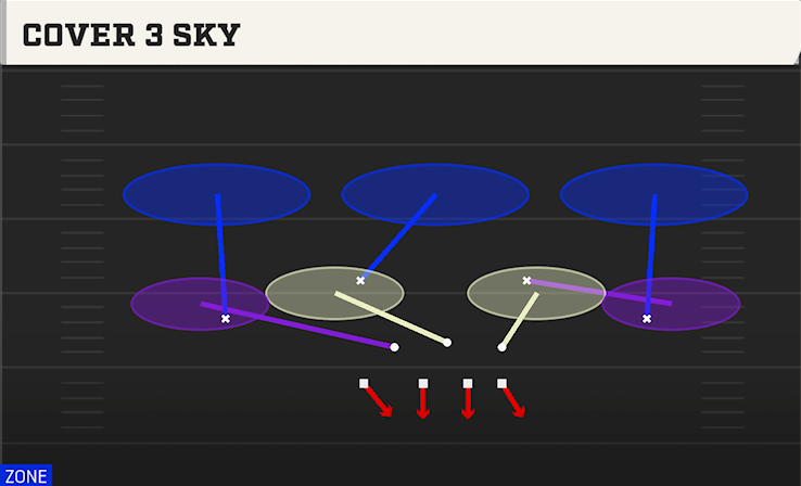 COVER 3 SKY play diagram College Football 27