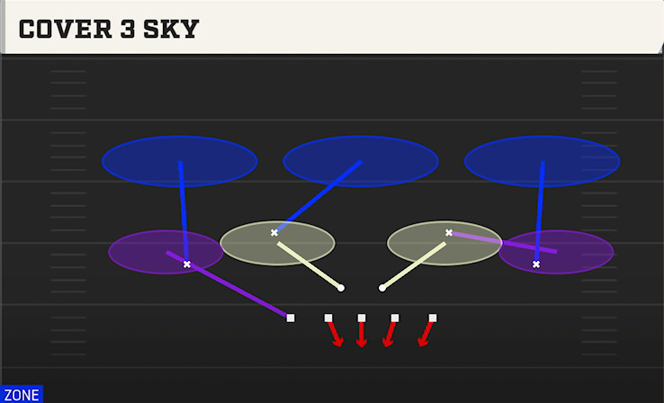 COVER 3 SKY play diagram College Football 27
