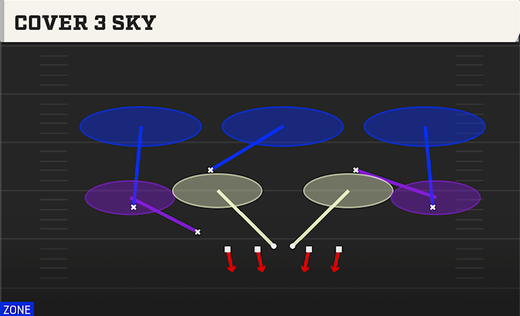 COVER 3 SKY play diagram College Football 27