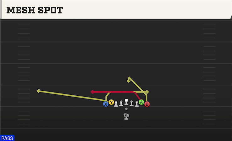 MESH SPOT play diagram College Football 27