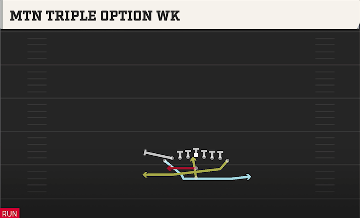 MTN TRIPLE OPTION WK play diagram College Football 27