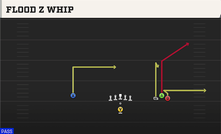 FLOOD Z WHIP play diagram College Football 27