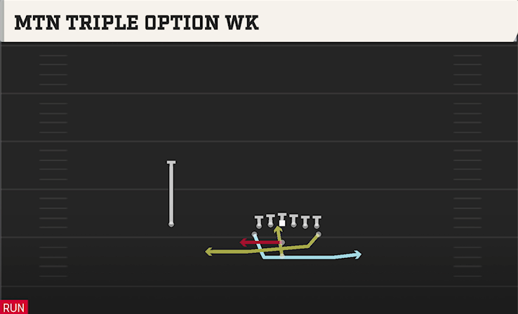 MTN TRIPLE OPTION WK play diagram College Football 27