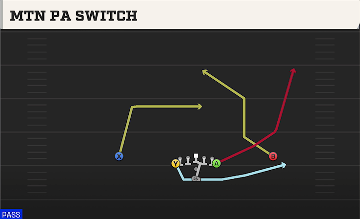 MTN PA SWITCH play diagram College Football 27