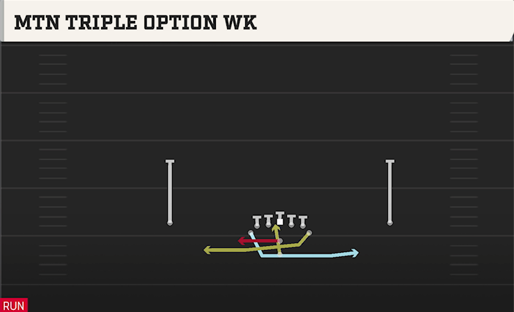 MTN TRIPLE OPTION WK play diagram College Football 27