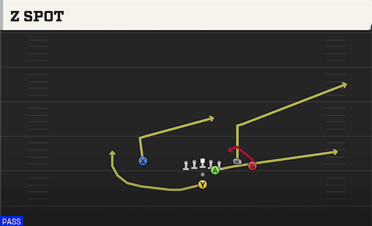 Z SPOT play diagram College Football 27