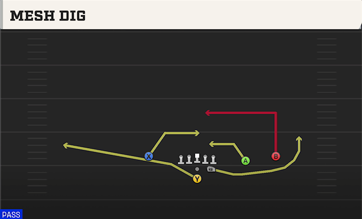 MESH DIG play diagram College Football 27