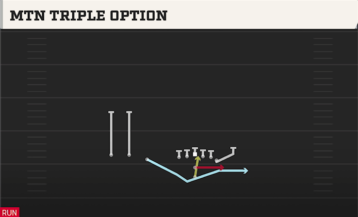 MTN TRIPLE OPTION play diagram College Football 27